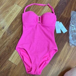Lilly Pulitzer pink  Textured One-Piece Swimsuit